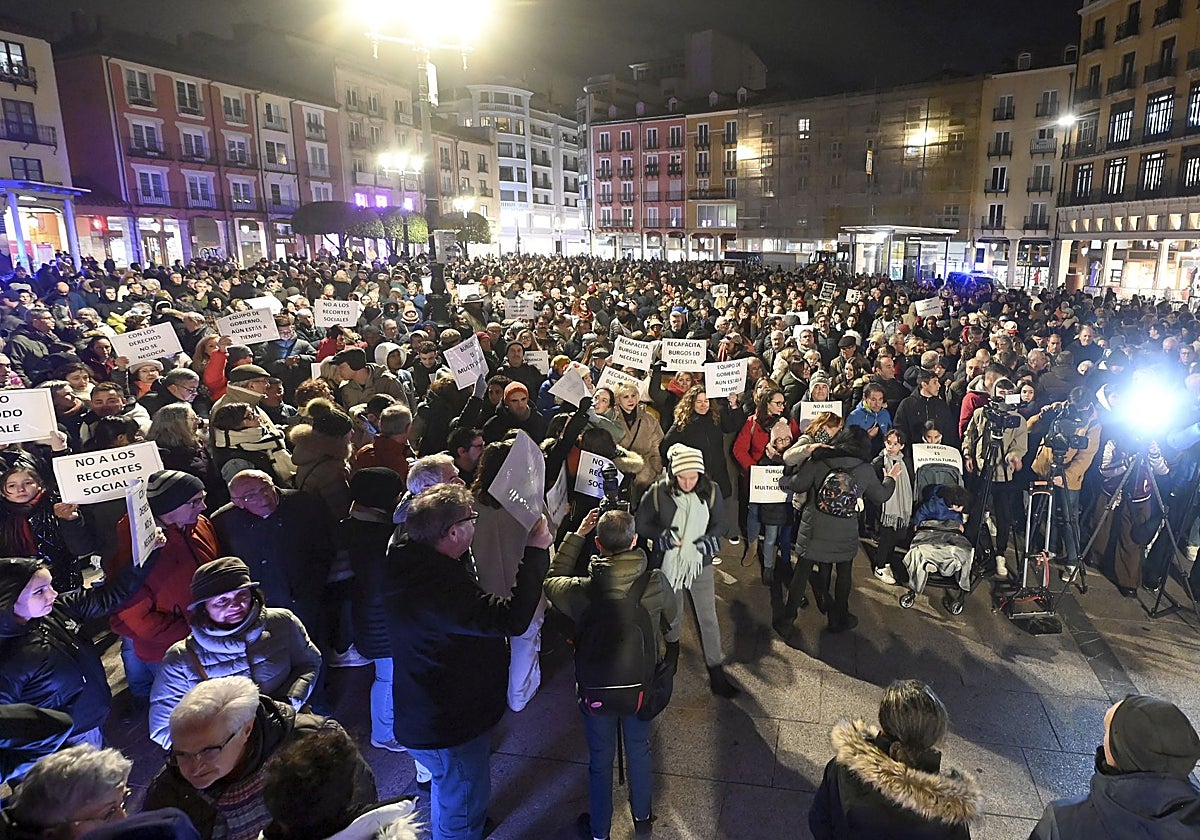 Concentración 'Burgos por la convivencia' en apoyo a las organizaciones que trabajan con personas migrantes el pasado miércoles