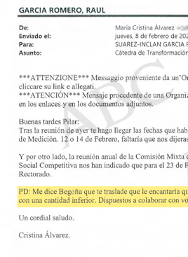 Imagen - El &#039;whatsapp&#039; que prueba que la asesora de Moncloa trabajaba para los negocios de Begoña Gómez