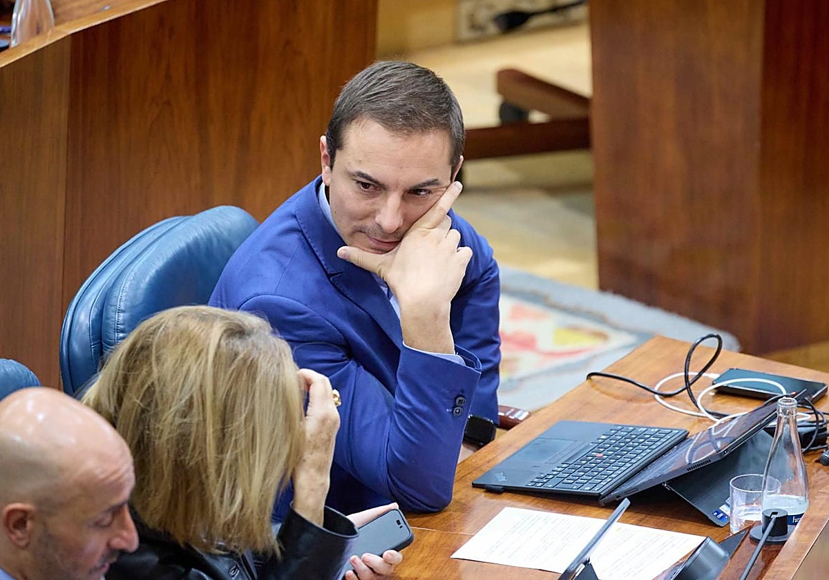 El portavoz del PSOE en la Asamblea de Madrid, Juan Lobato