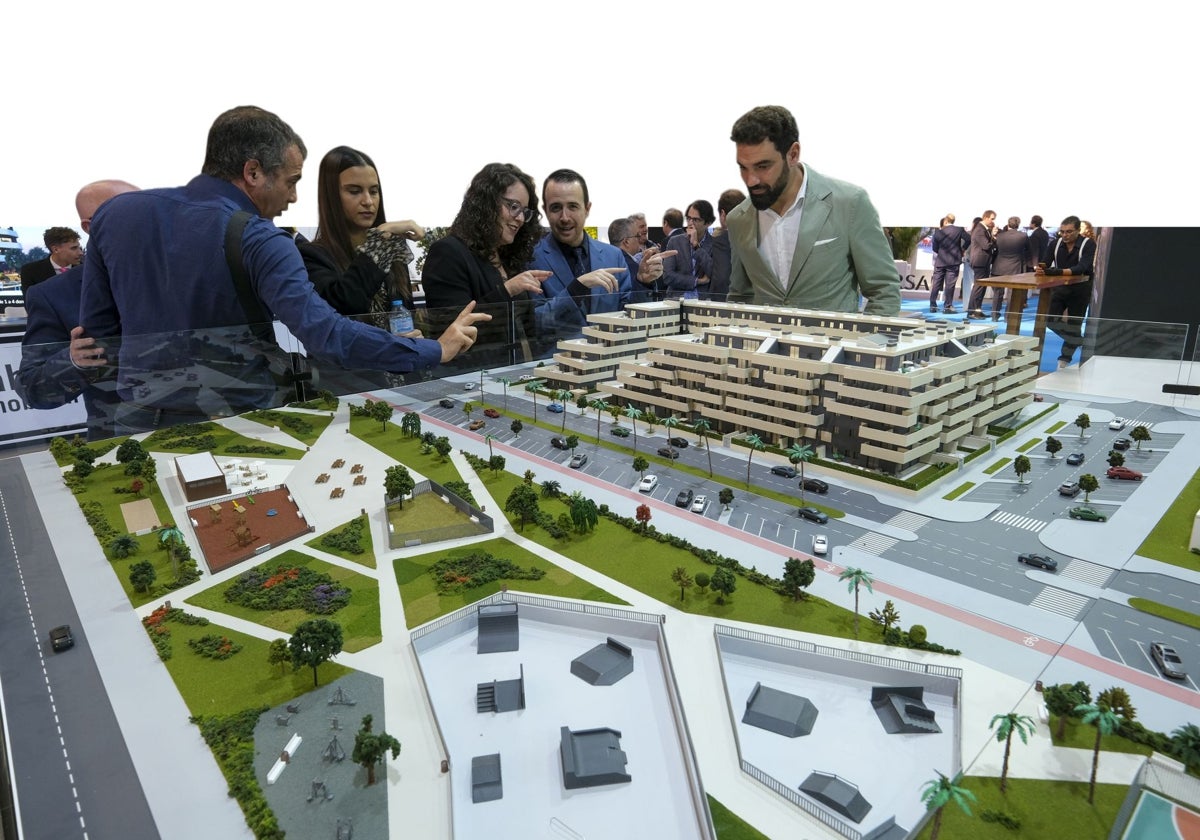 Maqueta de una promoción de viviendas en Málaga