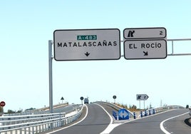 La nueva carretera de Almonte a El Rocío tendrá un sistema piloto de cambio de sentido para el tercer carril