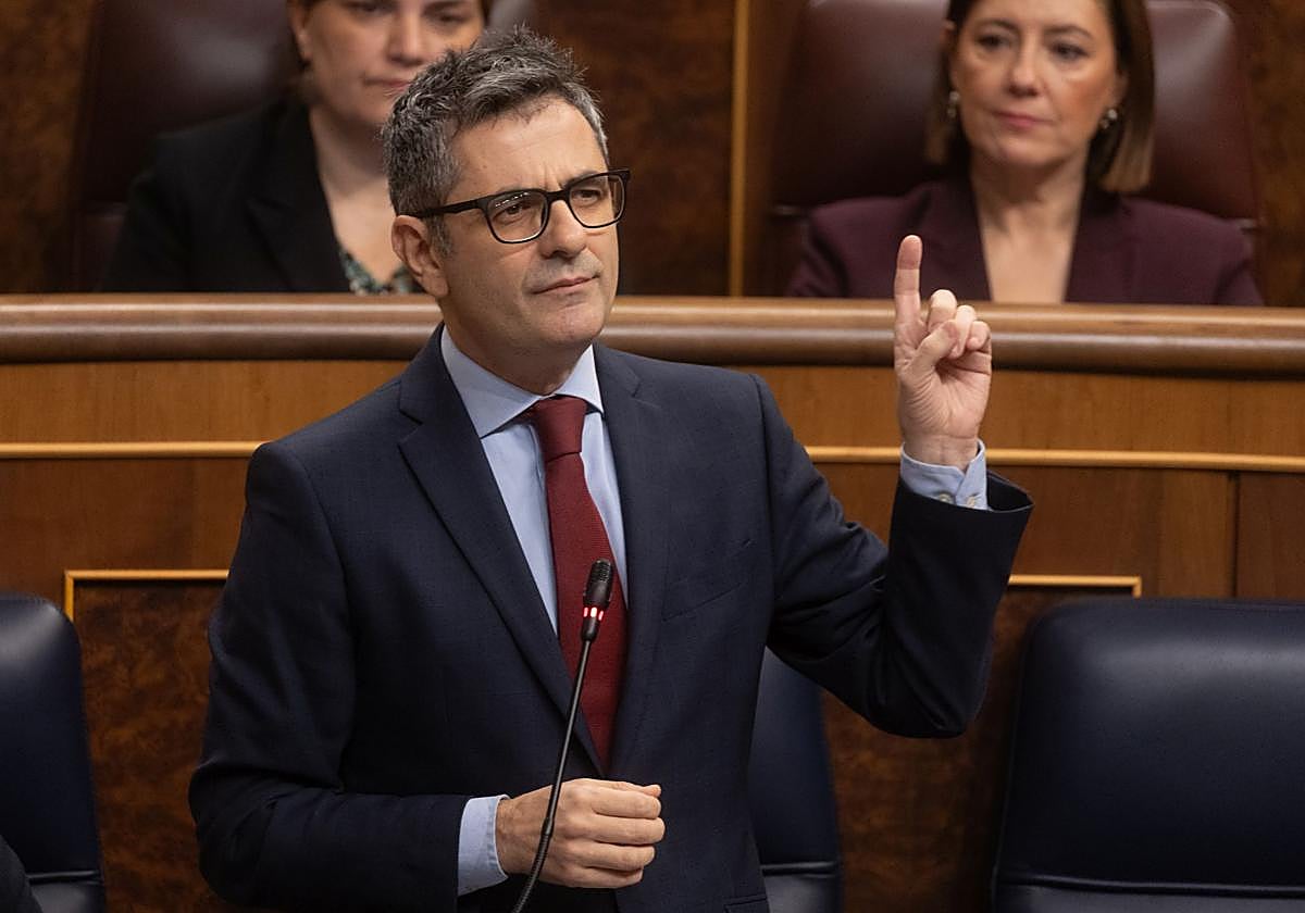 El ministro de la Presidencia, Relaciones con las Cortes y Justicia, Félix Bolaños