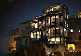 La iluminación ornamental de las Casas Colgadas se renueva por 55.000 euros y será más eficiente
