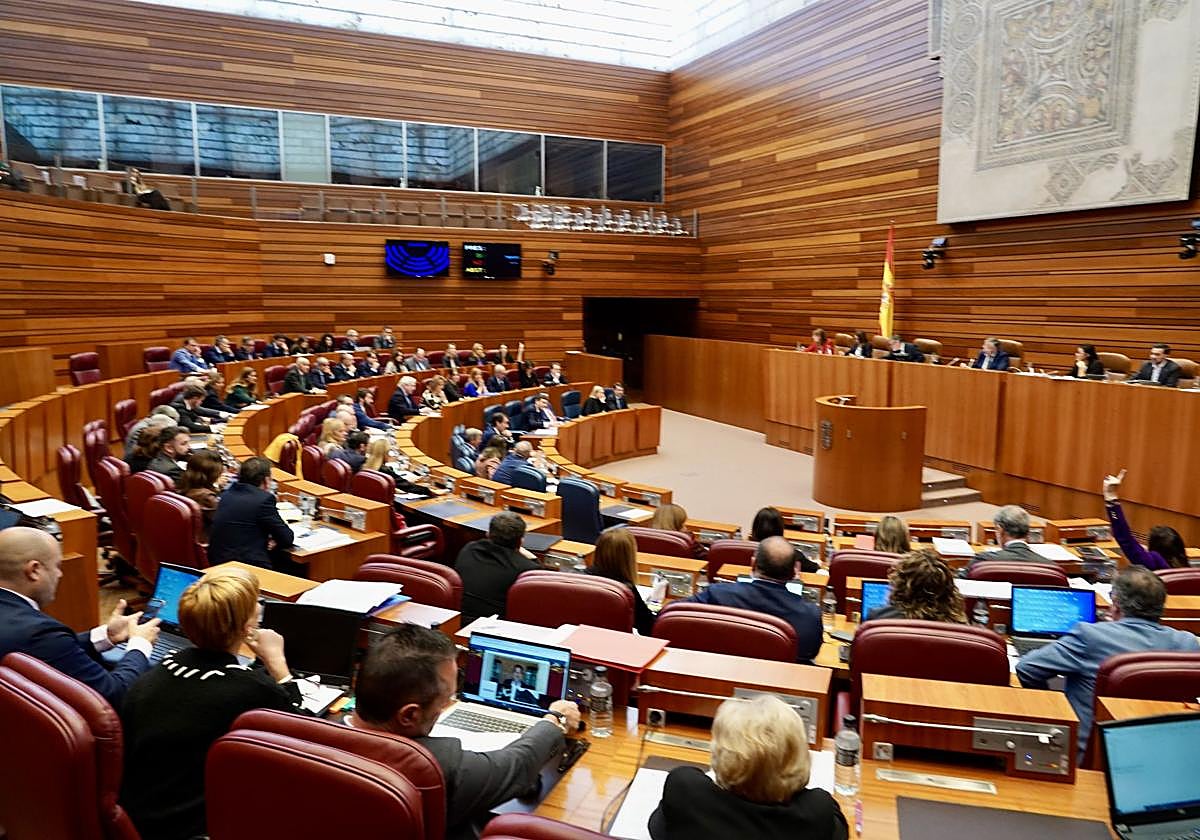 Votación en el pleno de las Cortes