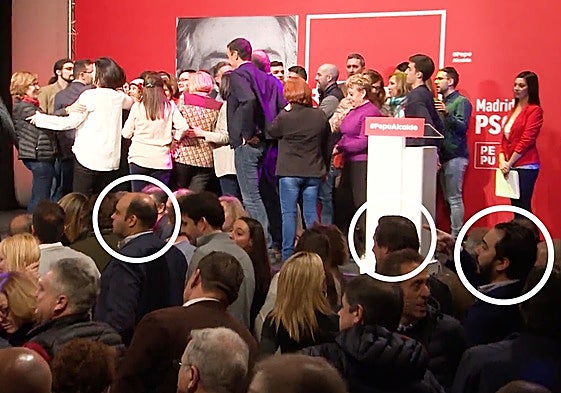 Pedro Sánchez sentó a Aldama junto a sus mejores amigos en el acto de Pepu Hernández