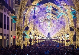 Así será el espectáculo de luces de la calle Larios de Málaga esta Navidad: estos son los horarios
