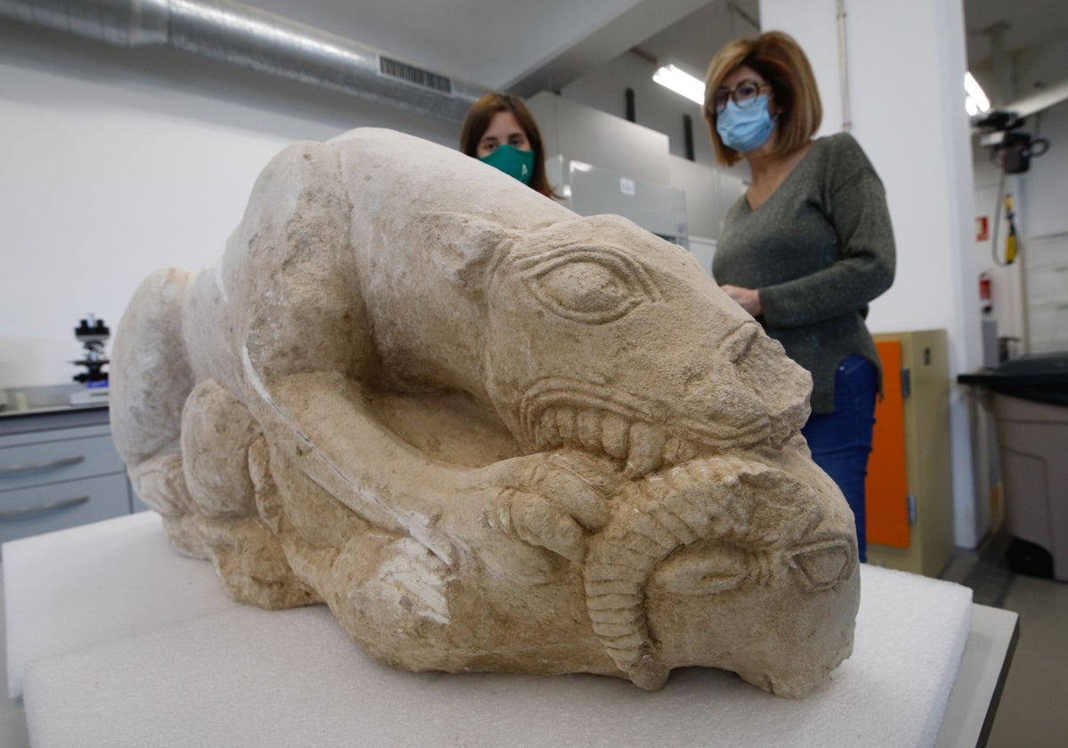 La leona ibera, en su presentación en el Museo Arqueológico de Córdoba