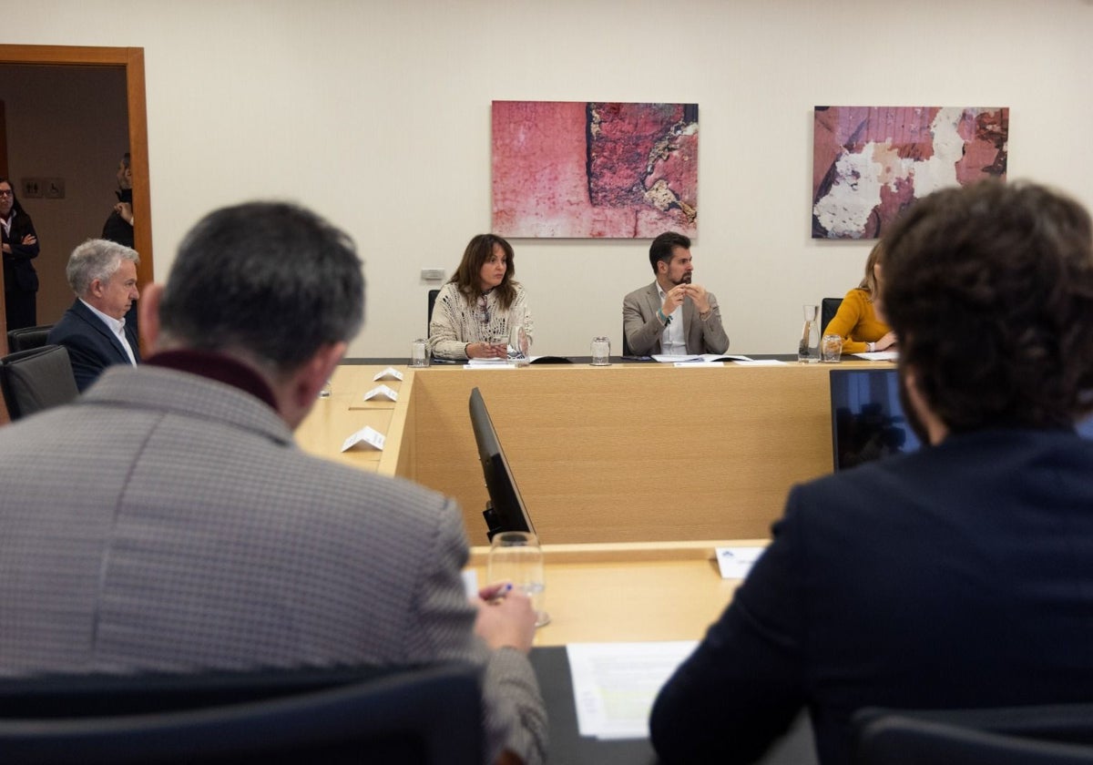 Reunión de la Junta de Portavoces en las Cortes de Castilla y León.