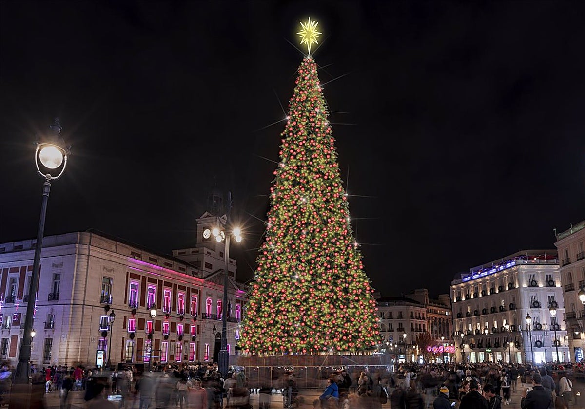 Render del nuevo abeto luminoso que estará en la Puerta del Sol durante la Navidad