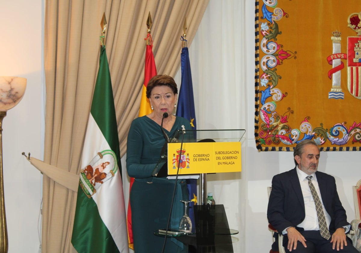 Magdalena Álvarez durante su discurso