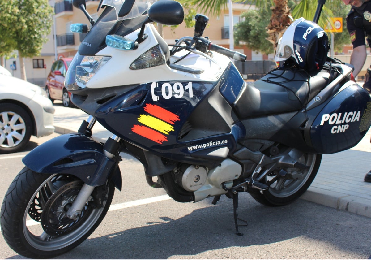 Una moto de la Policía Nacional de Valencia