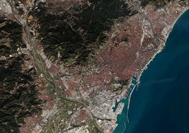 Vista satelital de la Barcelona metropolitana