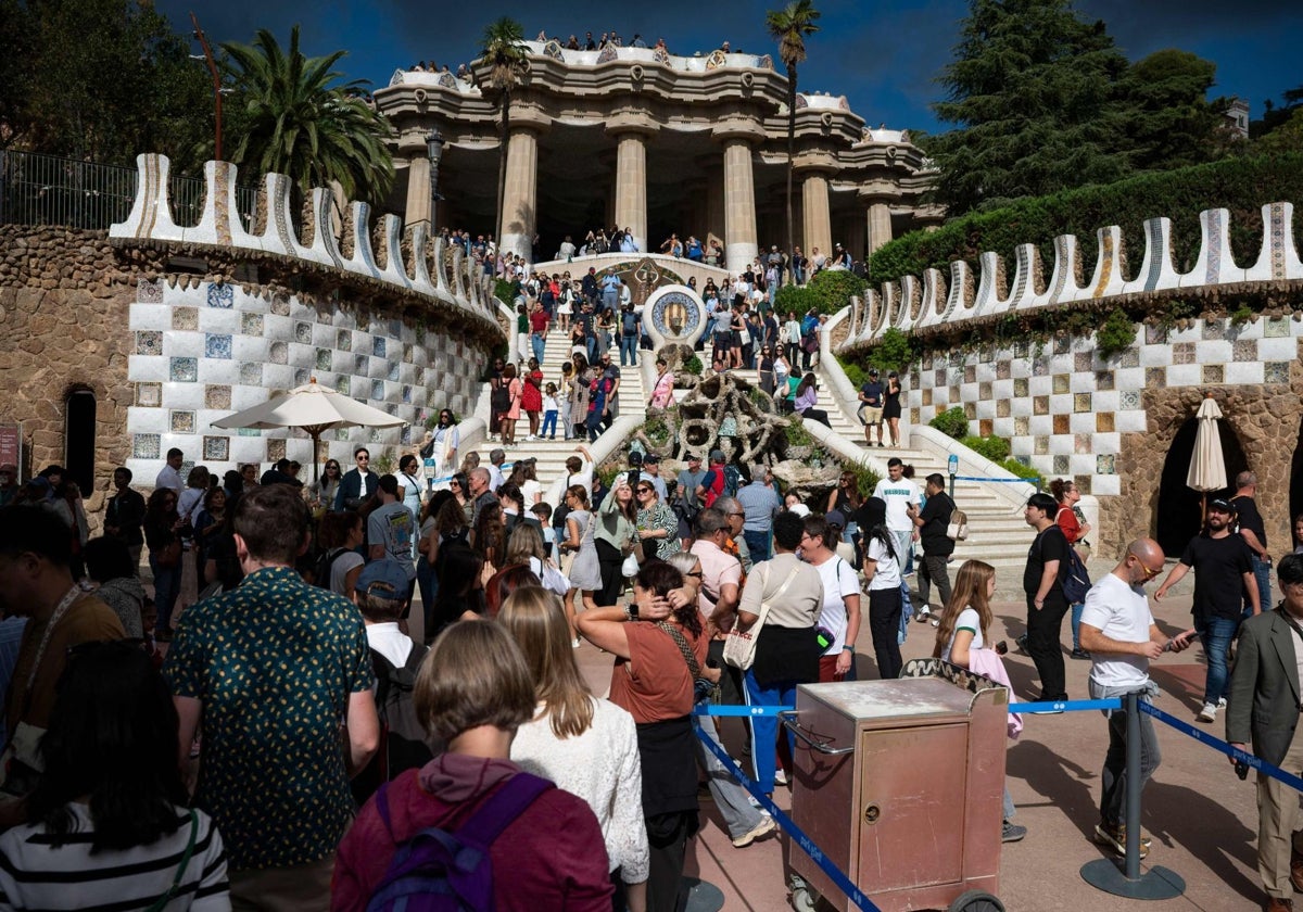 Vista del Park Güell, uno de los iconos turísticos de Barcelona