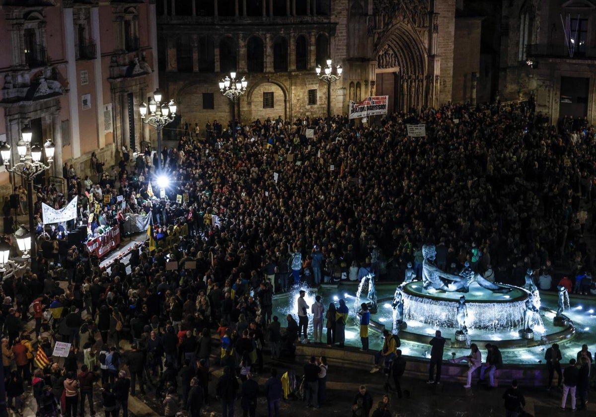 Imagen de archivo de la última manifestación contra la gestión de la DANA en Valencia