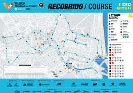 Calles cortadas por el Maratón de Valencia y líneas de la EMT suprimidas este domingo 1 de diciembre