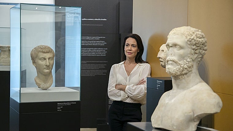 Irene Maclino, en el Museo Arqueológico de Córdoba