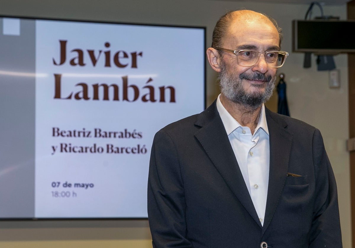 Javier Lambán, actual presidente del PSOE en Aragón, el pasado mes de mayo en un acto en Zaragoza