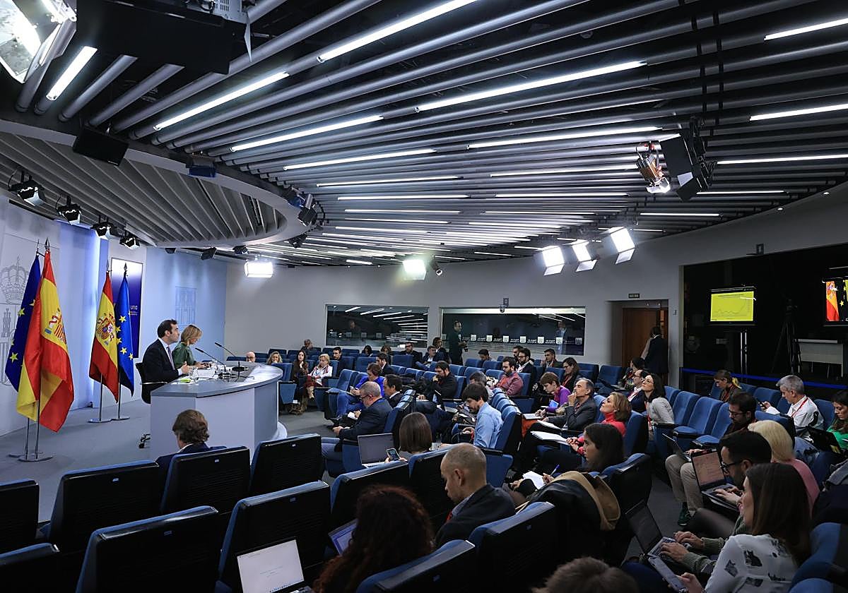 Una de las ruedas de prensa posterior al Consejo de Ministros