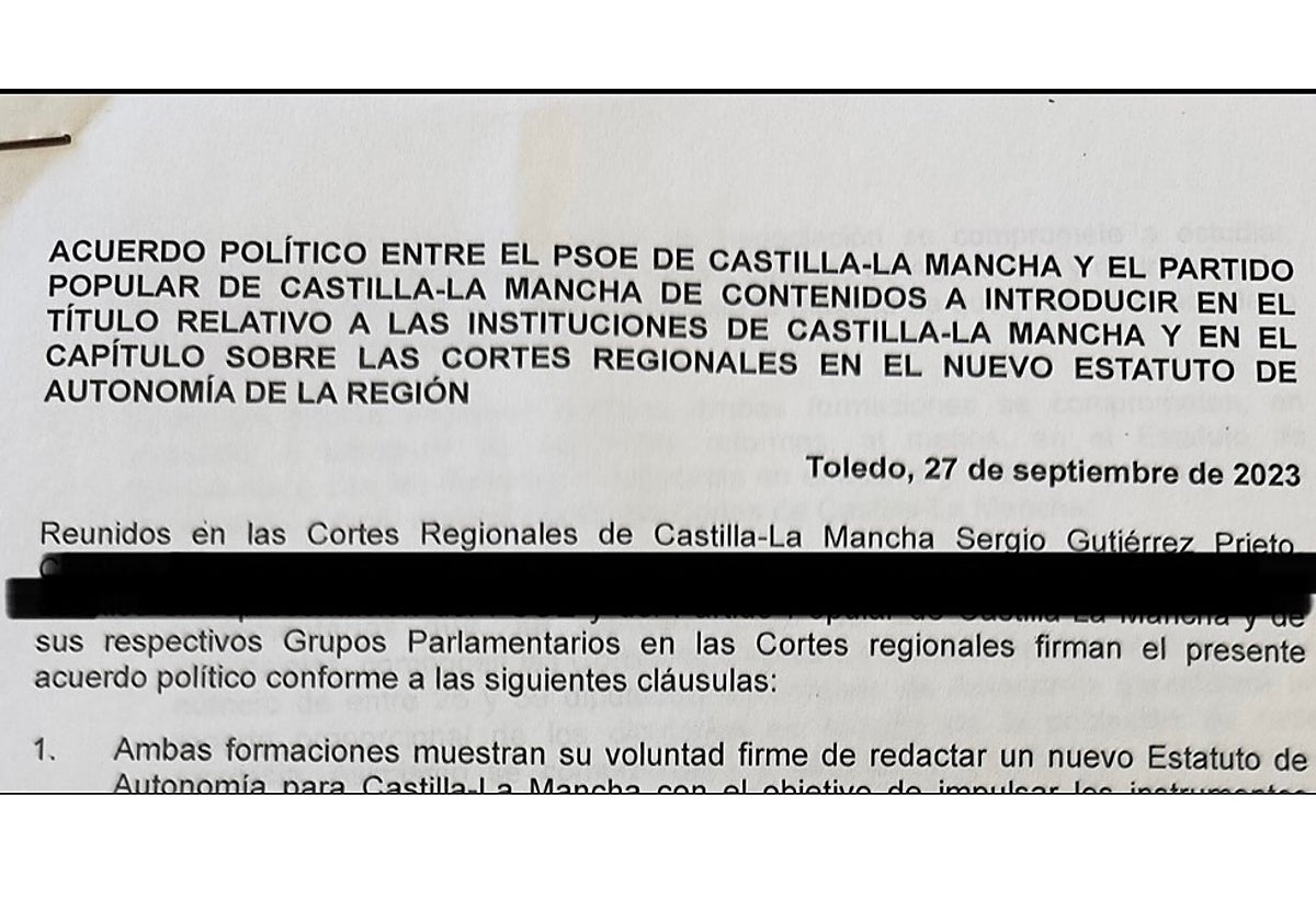 El PSOE muestra el acuerdo del Estatuto donde se aumenta la horquilla ...
