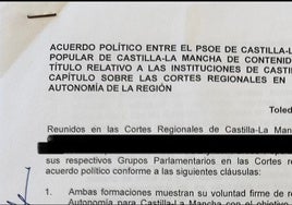 El PSOE muestra el acuerdo del Estatuto donde se aumenta la horquilla de diputados, «que propuso Núñez»