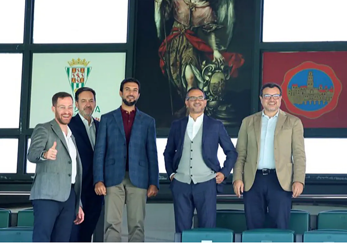 Faisal, Monterrubio, Al Zain, Al Nusuf y Alquezar, en el palco del Arcángel