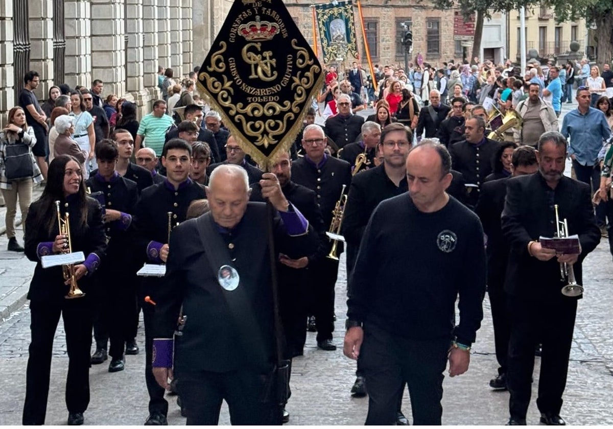 La banda del Cristo Nazareno Cautivo, por las calles de Toledo este pasado mes de septiembre