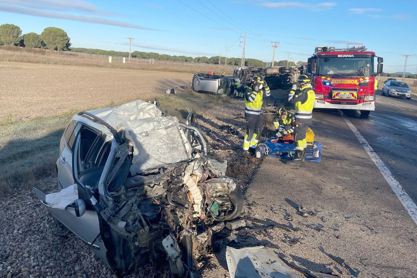 Estado en el que ha quedado uno de los vehículos implicados en el accidente