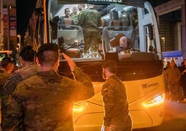 El primer contingente de la Brigada de Cerro Muriano parte hacia Letonia con 250 soldados