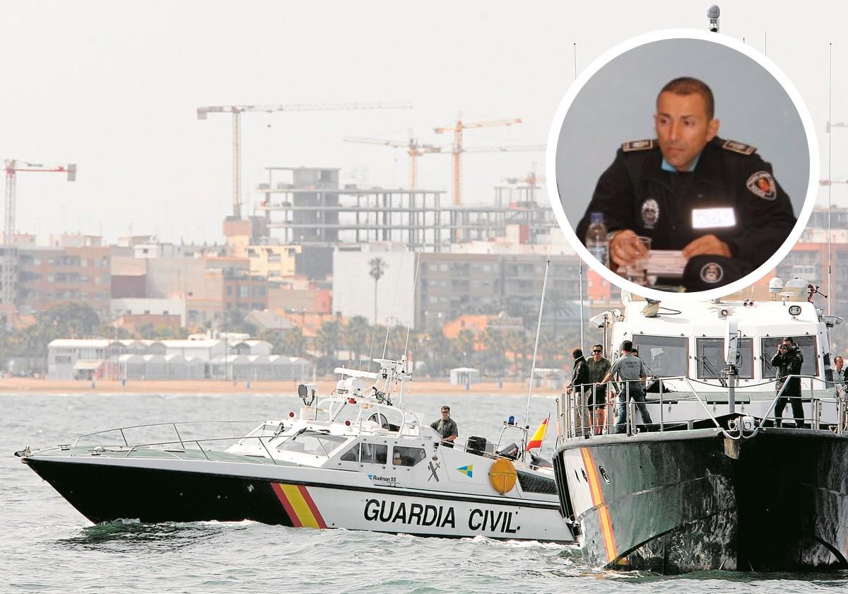 Dos lanchas de la Guardia Civil controlan el acceso al Puerto de Valencia