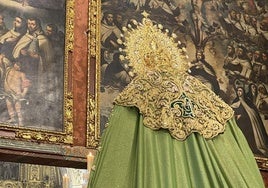 Restaurada la toca de sobremanto de la Virgen de la Esperanza de Córdoba