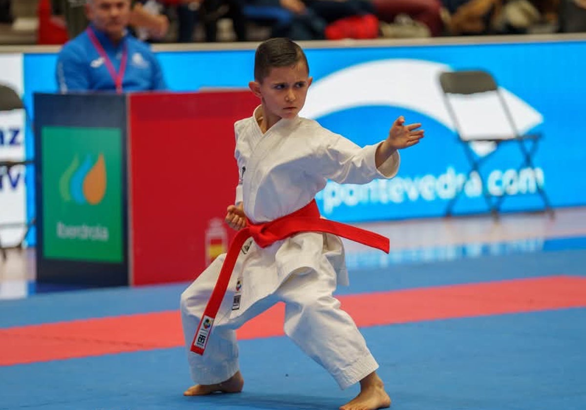 Iván Fernández, el pequeño karateka de Palma del Río que conquista a todos