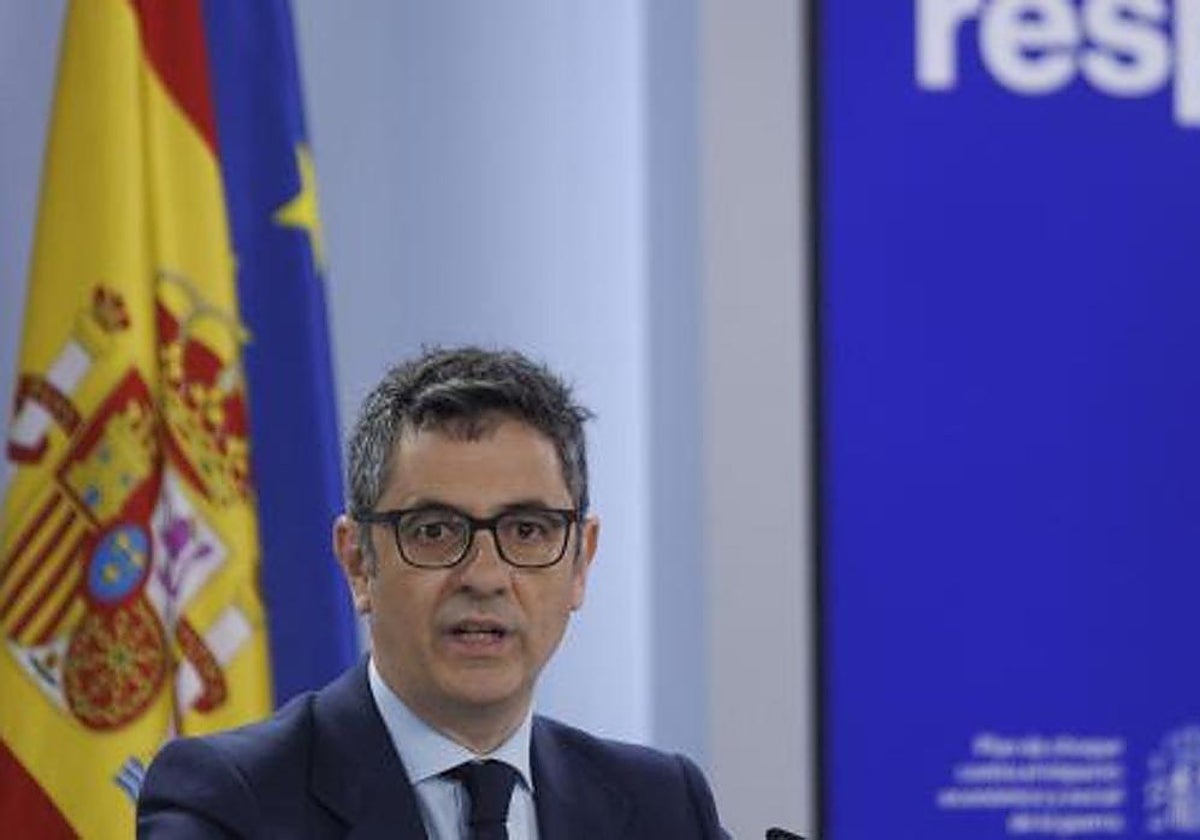 El ministro de Presidencia, Justicia y Relaciones con las Cortes, Félix Bolaños