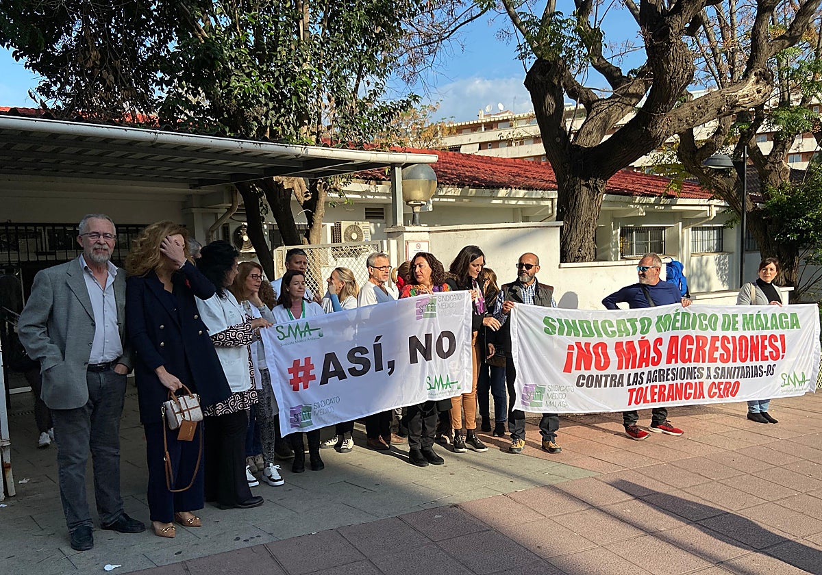 Imagen de la protesta de este miércoles en Estepona