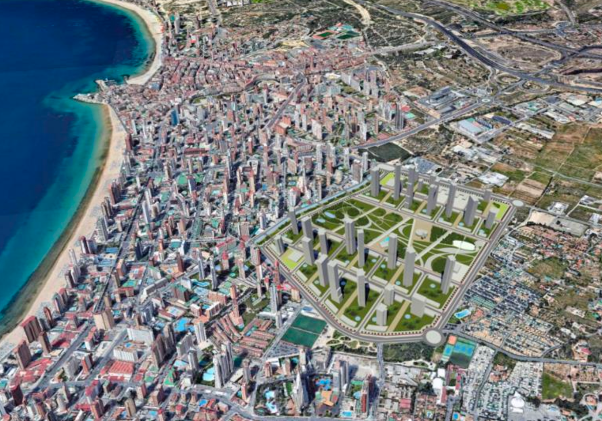 Imagen del proyecto del Plan Parcial Ensanche Levante en Benidorm