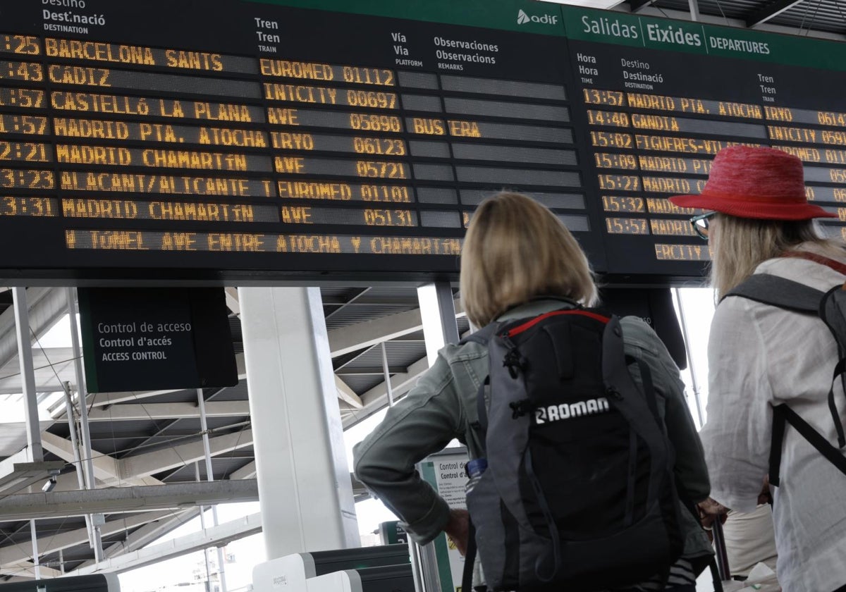 Imagen tomada en la estación de Joaquín Sorolla de Valencia