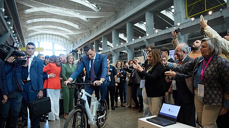 El presidente del Gobierno, durante un evento tecnológico