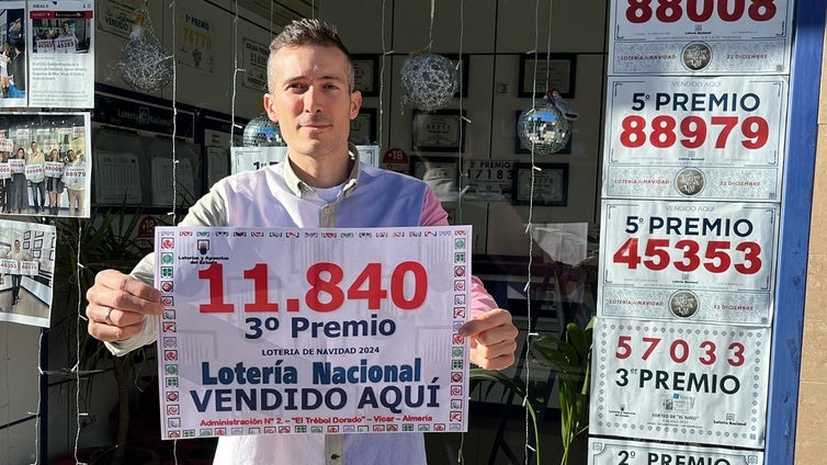 Todos los premios de la Lotería de Navidad 2024 que han tocado en Almería y su provincia