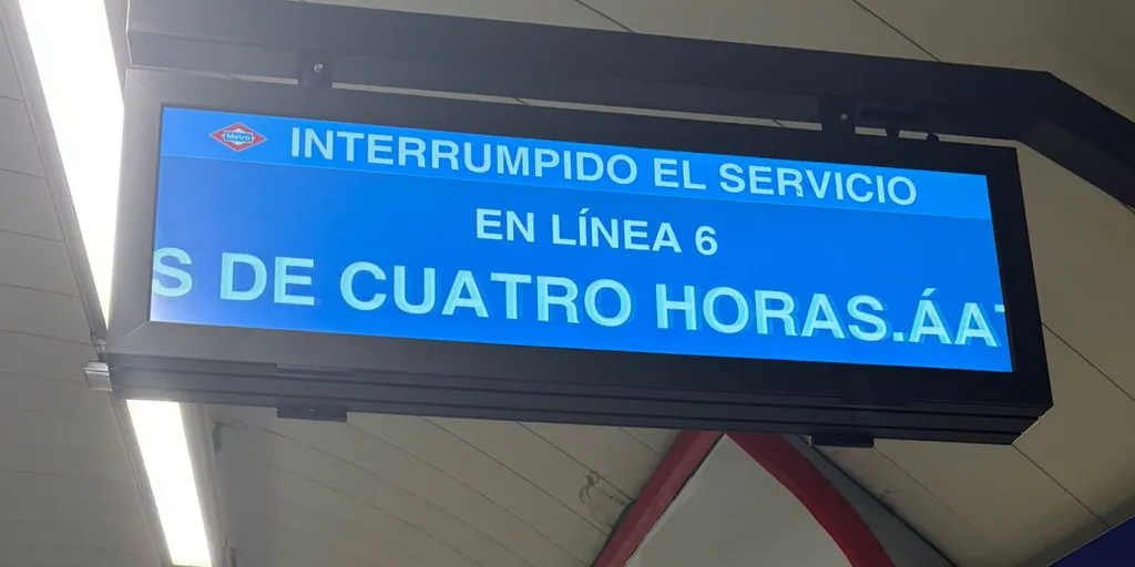 Atasco en Metro de Madrid: una avería en la catenaria de Príncipe Pío interrumpe la circulación de la línea 6 durante más de 4 horas