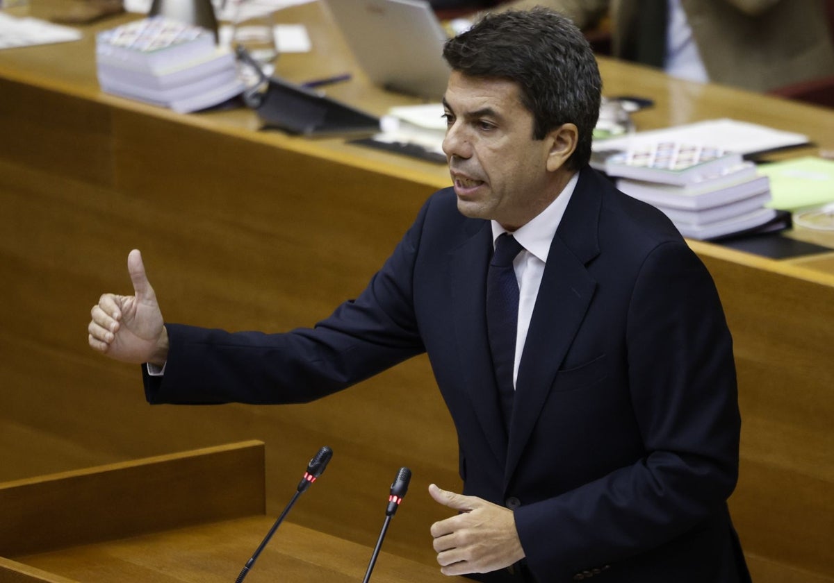 Imagen de archivo del presidente de la Generalitat Valenciana, Carlos Mazón