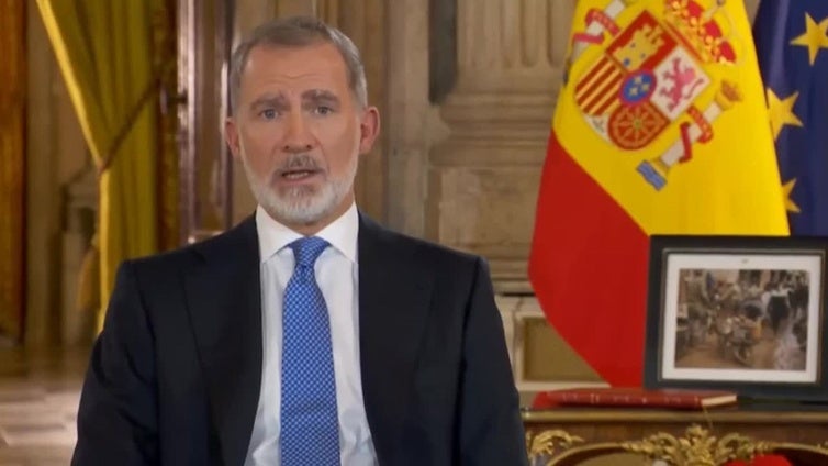 El Rey pronuncia su mensaje en el Palacio Real centrándose en los afectados por la dana