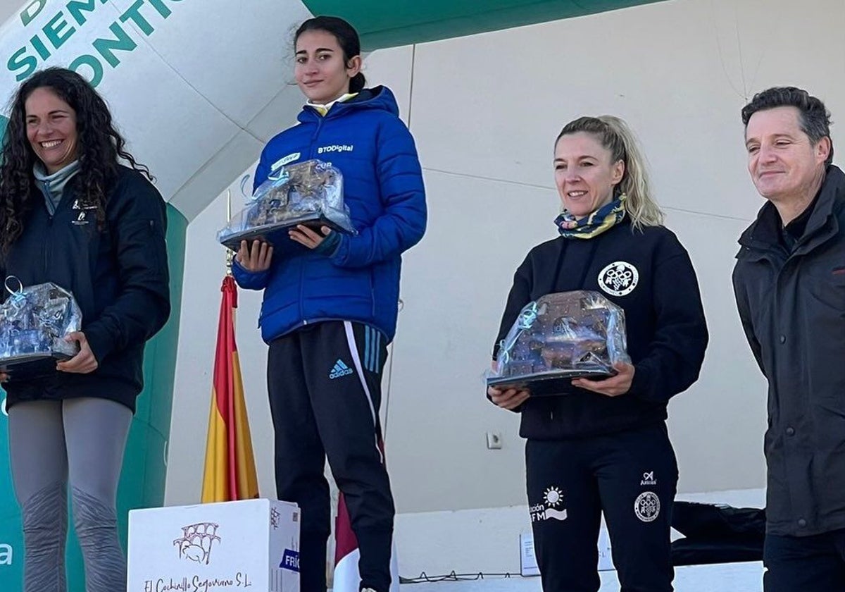 El podio femenino en la prueba disputada en Miguel Esteban