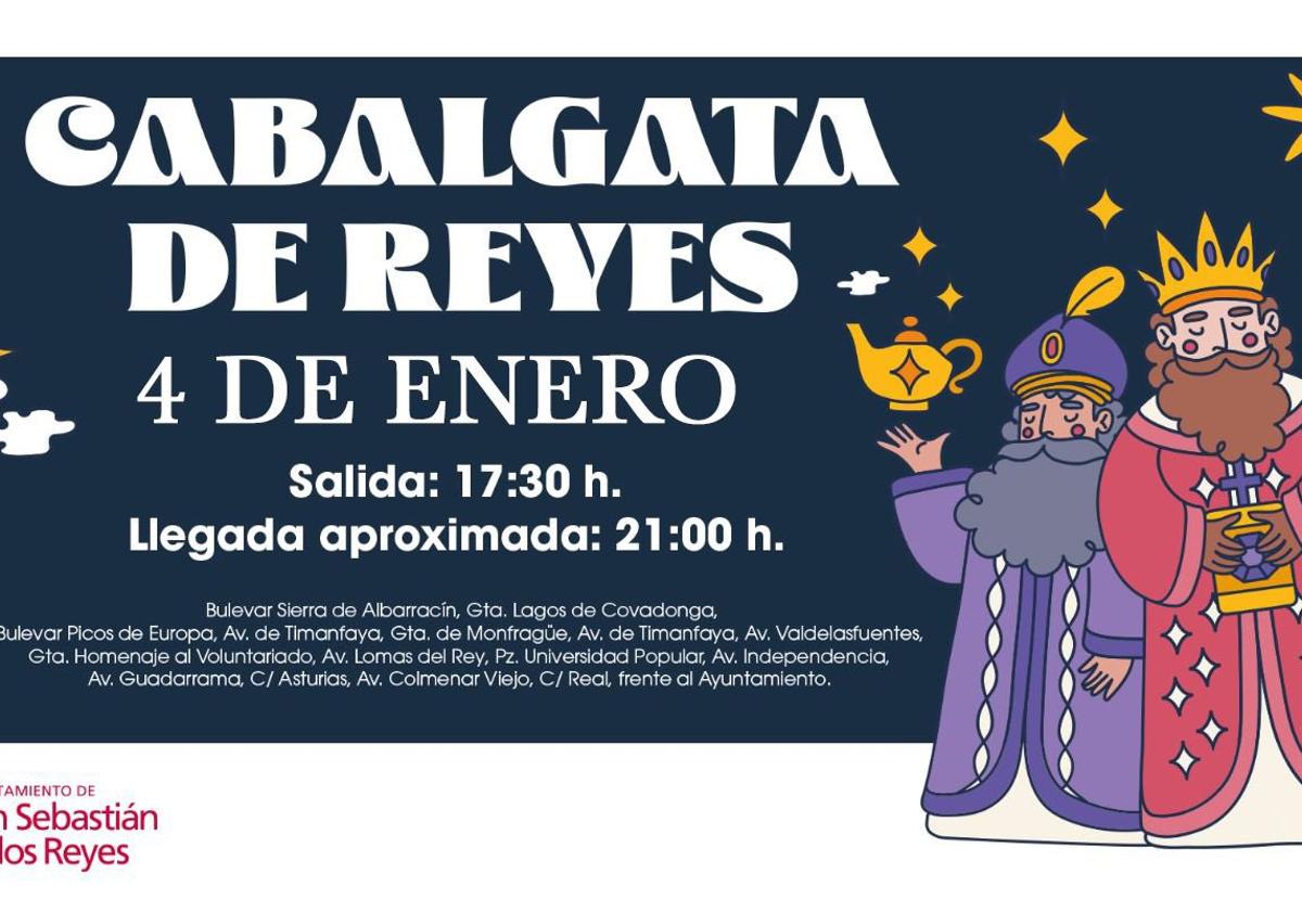 Anuncio de la cabalgata de Reyes de San Sebastián de los Reyes