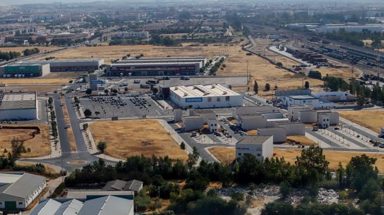 Vista áerea del parque logístico de El Higuerón de la Junta