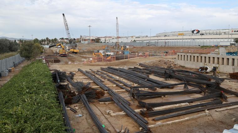 Obra del tanque de tormentas en el Balcón del Guadalquivir