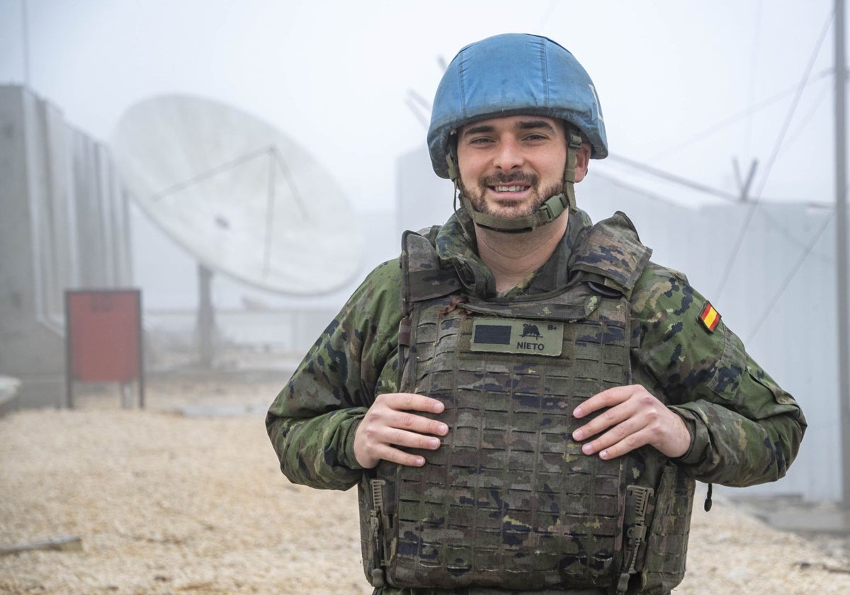 Sargento Nito en la misión del Líbano en la base Miguel de Cervantes