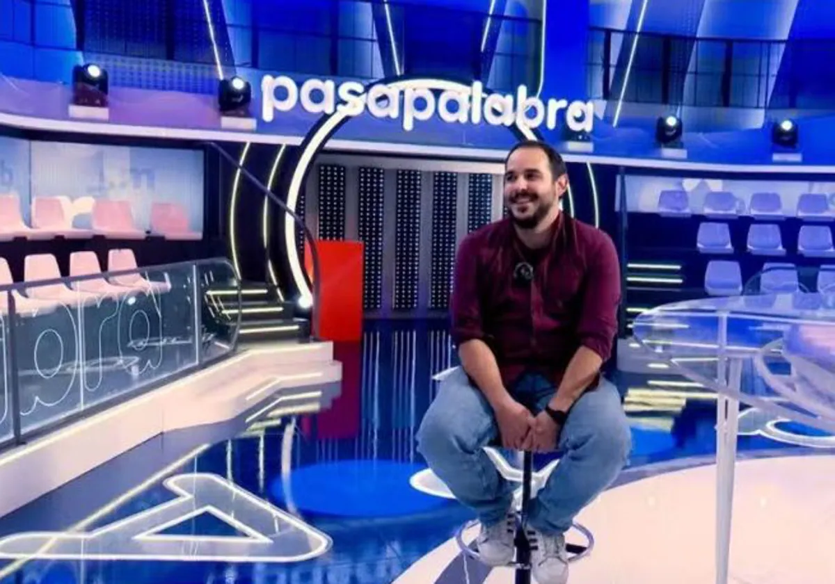 Ángel Toledo en el plató de Pasapalabra