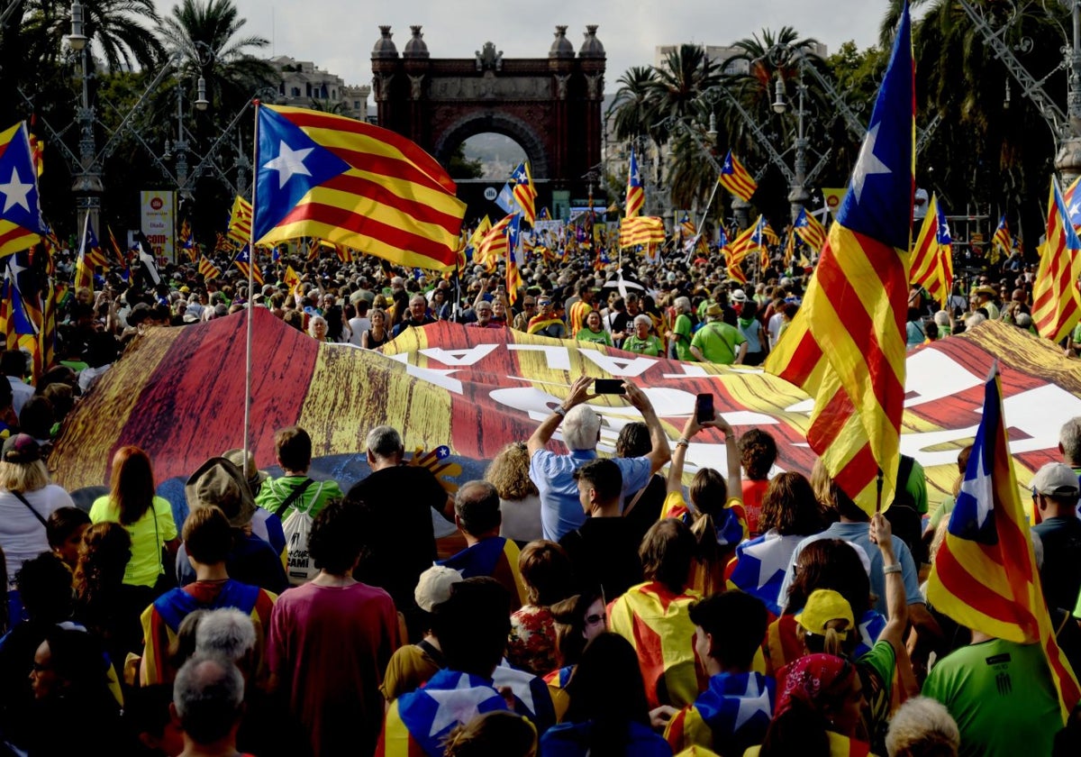 Una imagen de la última manifestación de la Diada