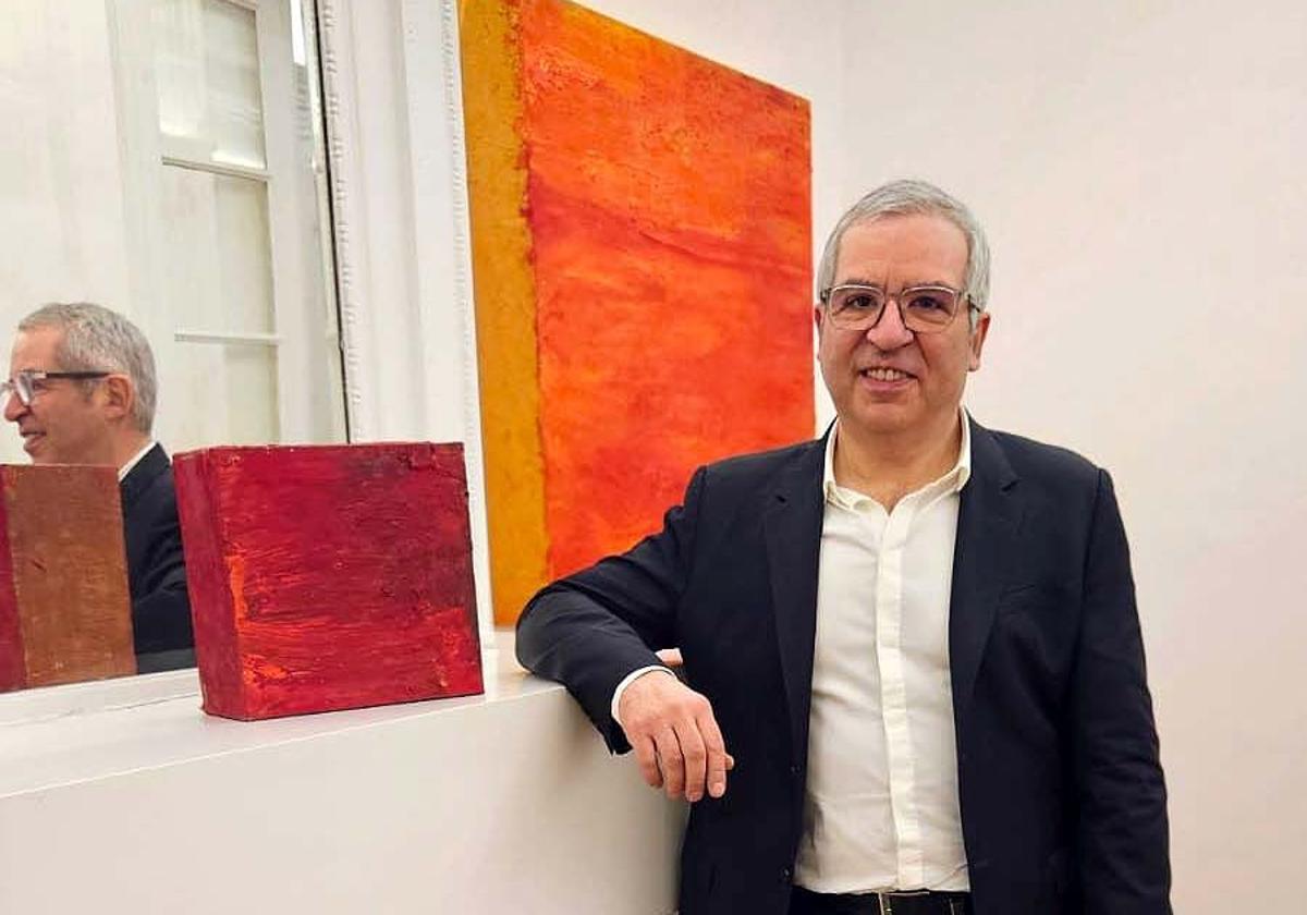 Alberto Reguera, en la inauguración de su exposición en la galería Faider de Bruselas