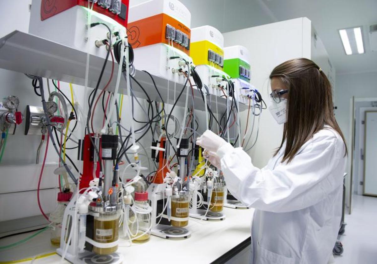 Una investigadora en un laboratorio