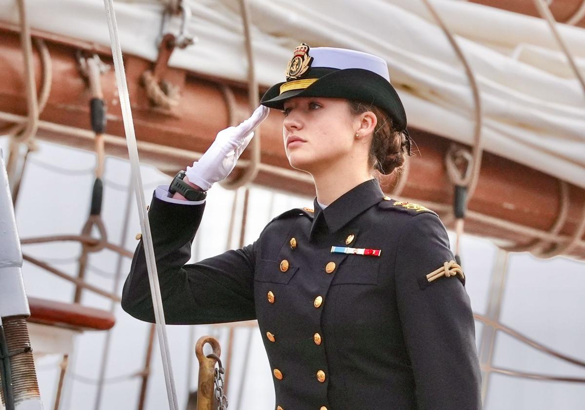 La Princesa Leonor, en el Juan Sebastián de Elcano
